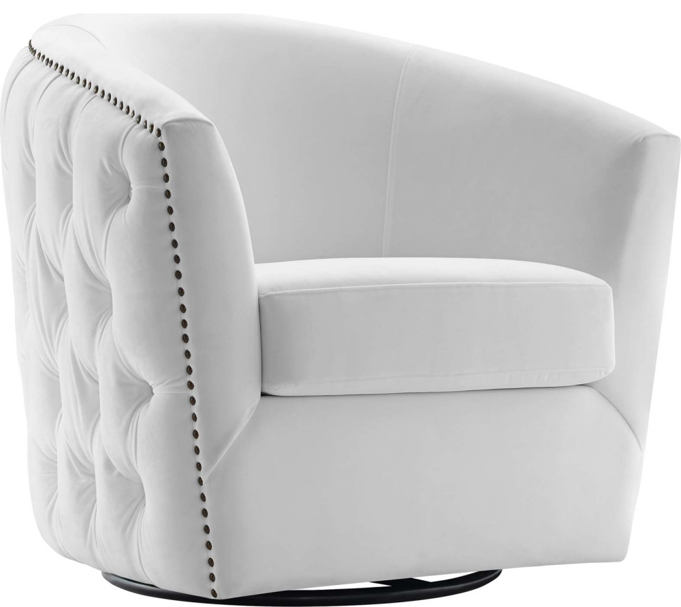 Zapata Swivel Armchair   Contemporary   Armchairs And Accent Chairs   by HedgeApple  Houzz