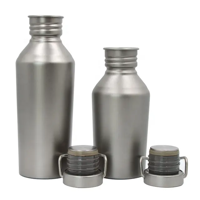 Titanium Outdoor Hiking Sports drinkware Sets Different Capacity Titanium Drinking Water Bottle