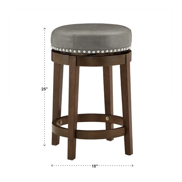 Westby Vinyl Backless Swivel Stools (Set of 2) by iNSPIRE Q Classic