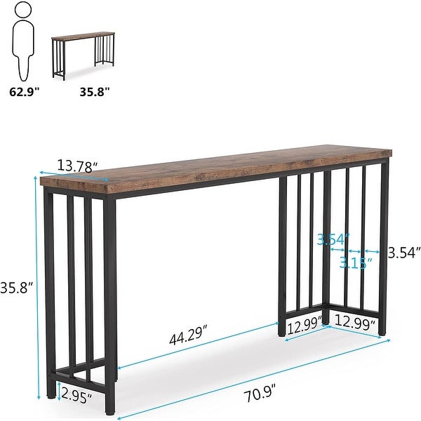 Tribesigns 70.9 inch Extra Long Console Table， Sofa Table Narrow Long Entryway Table