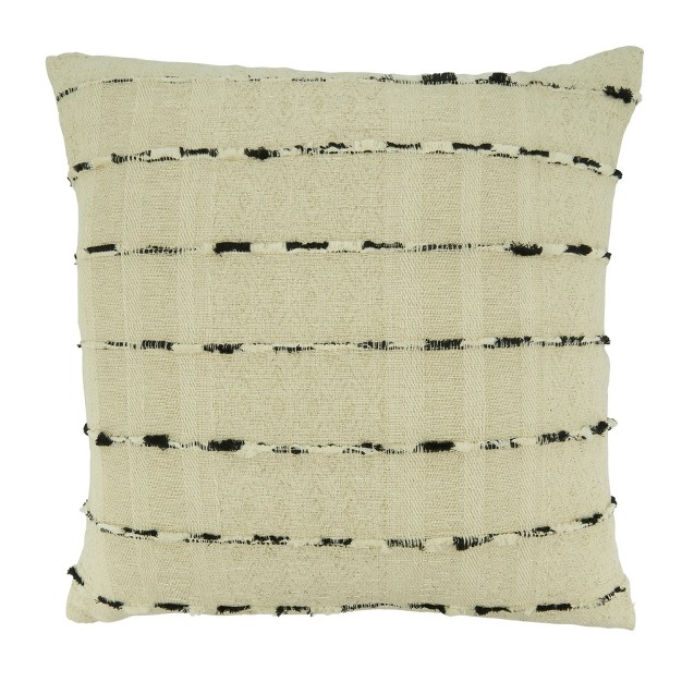 Saro Lifestyle Poly filled Stripe Design Throw Pillow