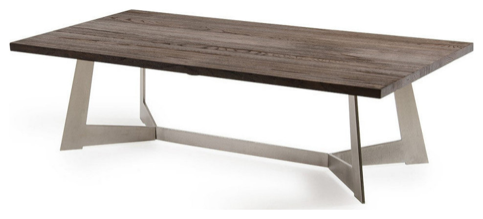 Sofiya Modern Dark Aged Oak Coffee Table   Contemporary   Coffee Tables   by Rustic Home Furniture Deco  Houzz