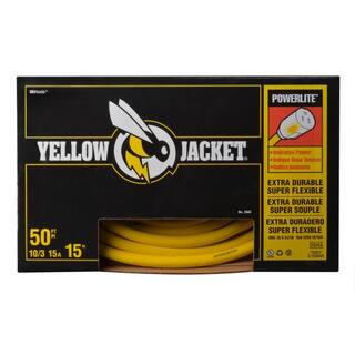 Yellow Jacket 50 ft. 103 SJTW Outdoor Heavy-Duty Extension Cord with Power Light Plug 2805