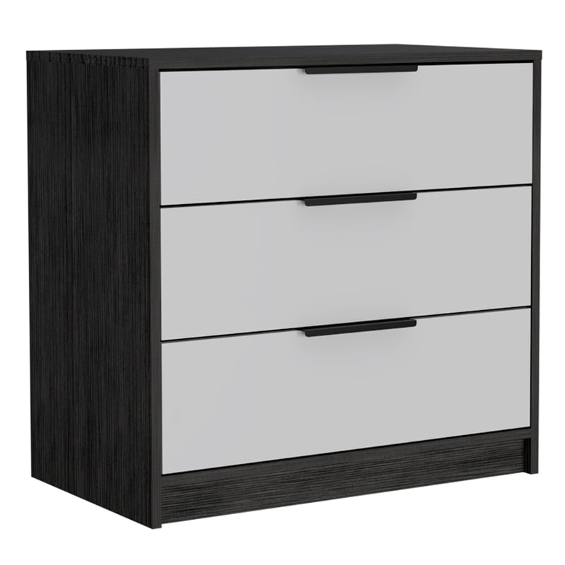 Bowery Hill 3 Drawers Dresser Smoky Oak and White