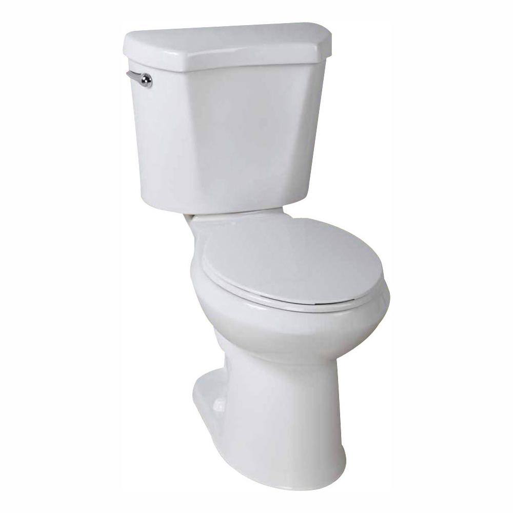 Glacier Bay 2-piece 1.28 GPF High Efficiency Single Flush Round Toilet in White Seat Included (6-Pack) N2428R