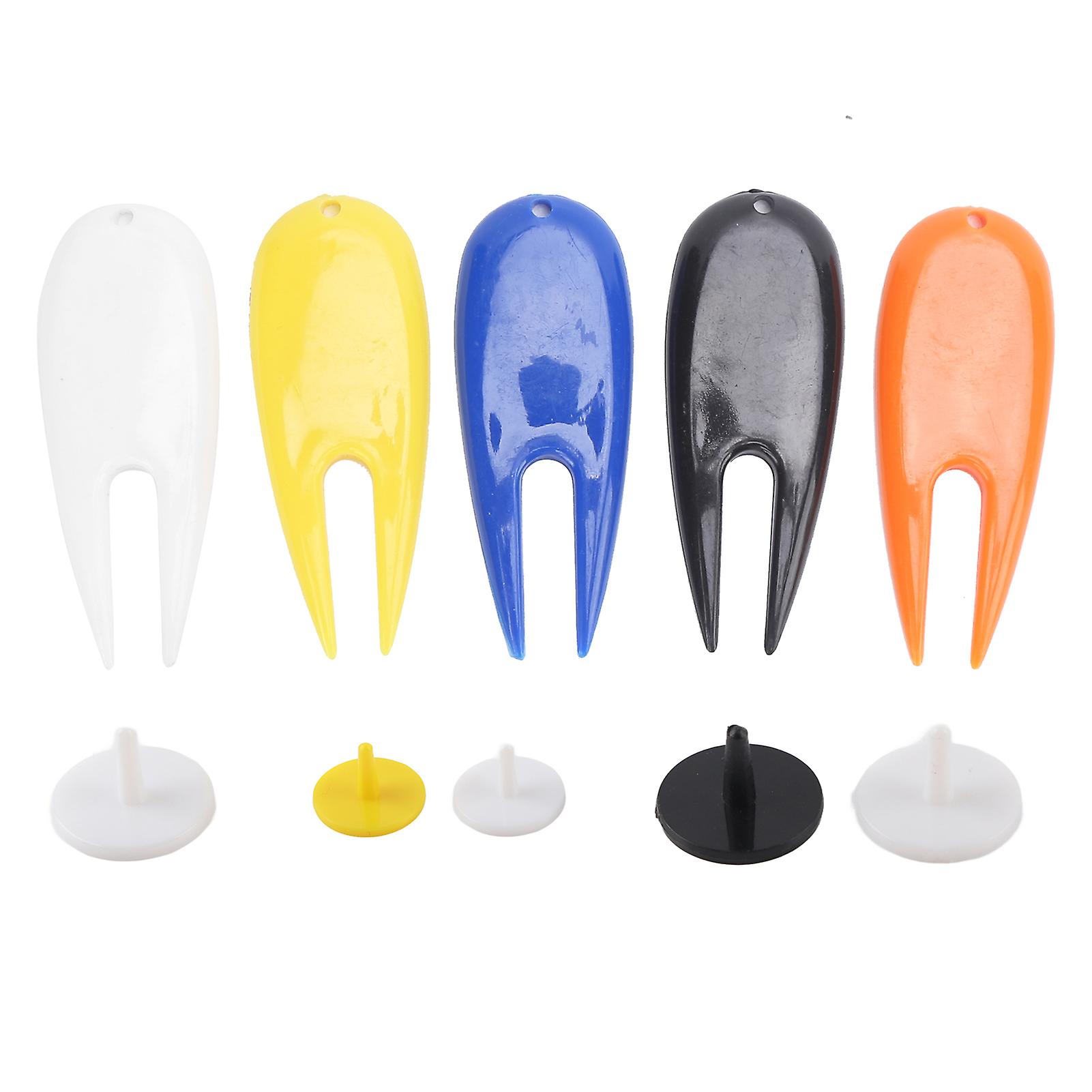 Golf Ball Score Marker Fork Plastic Golf Position Markers Golfer Pitch Repair Divot Tool