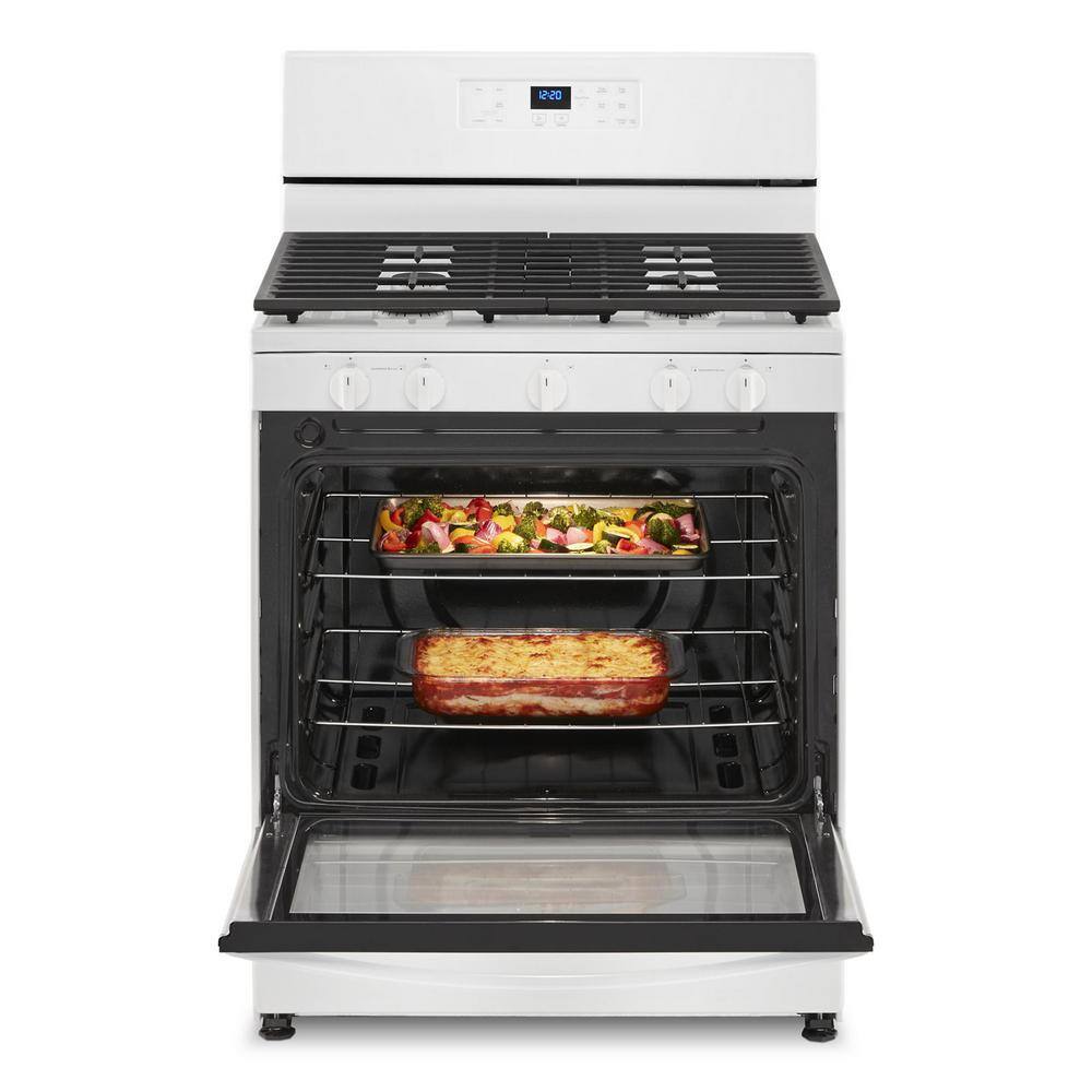 Whirlpool 30 in. 5-Burner Freestanding Gas Range in White WFG505M0MW