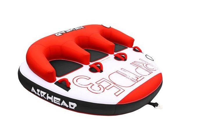 Airhead Riptide 3 Triple Rider Inflatable Boat Towable Backrest Tube | AHRT-13