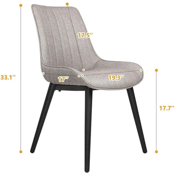 2 Set Modern Accent Chairs with Soft Foam Cushion， Dining Room Chair - 19.3