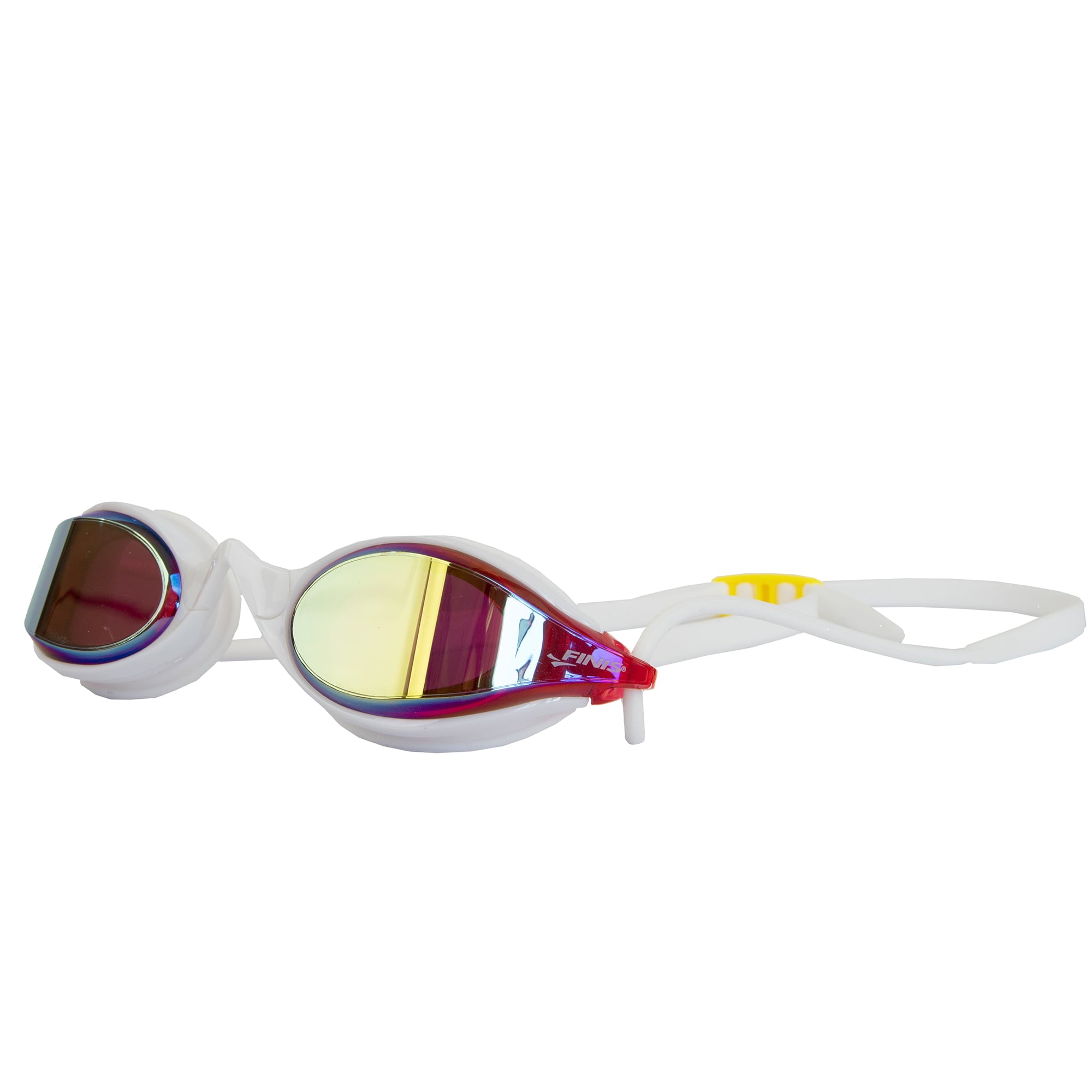 FINIS Circuit2 White, Red and Yellow Swimming Sport Goggles