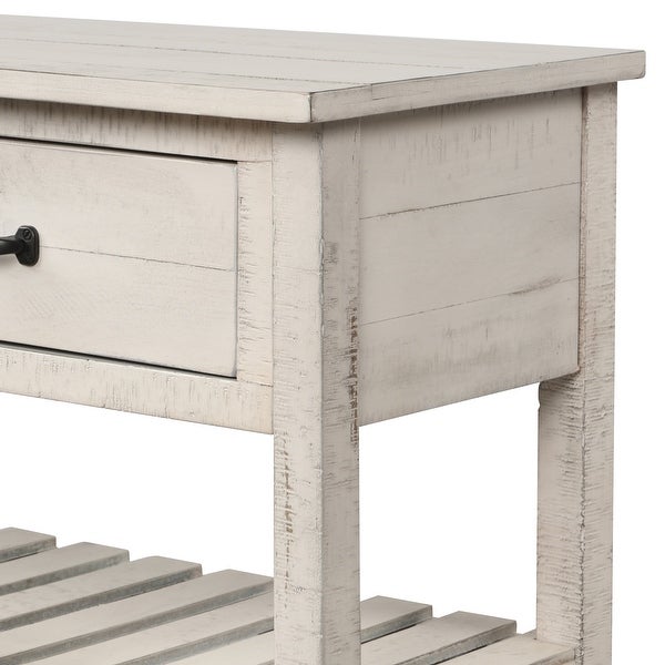 Console Table for Entryway with Drawers and Shelf