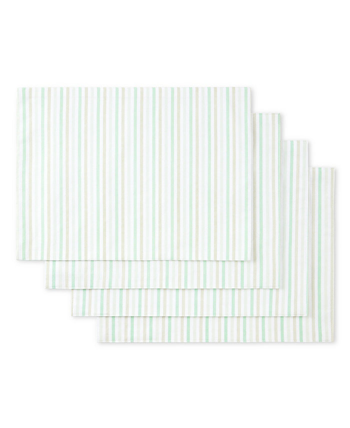 Martha Stewart Daisy Stripe Placemat Set of 4 13 x 17.5