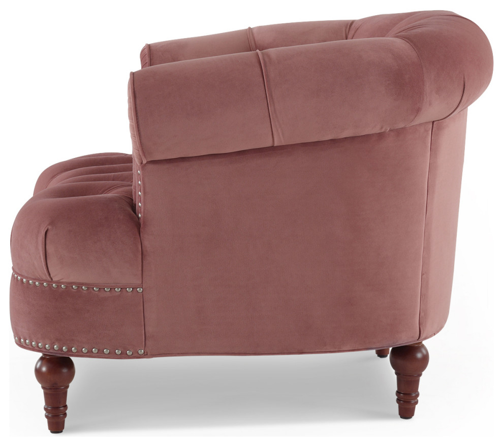 La Rosa 42 quotChesterfield Tufted Accent Chair   Traditional   Armchairs And Accent Chairs   by Jennifer Taylor Home  Houzz