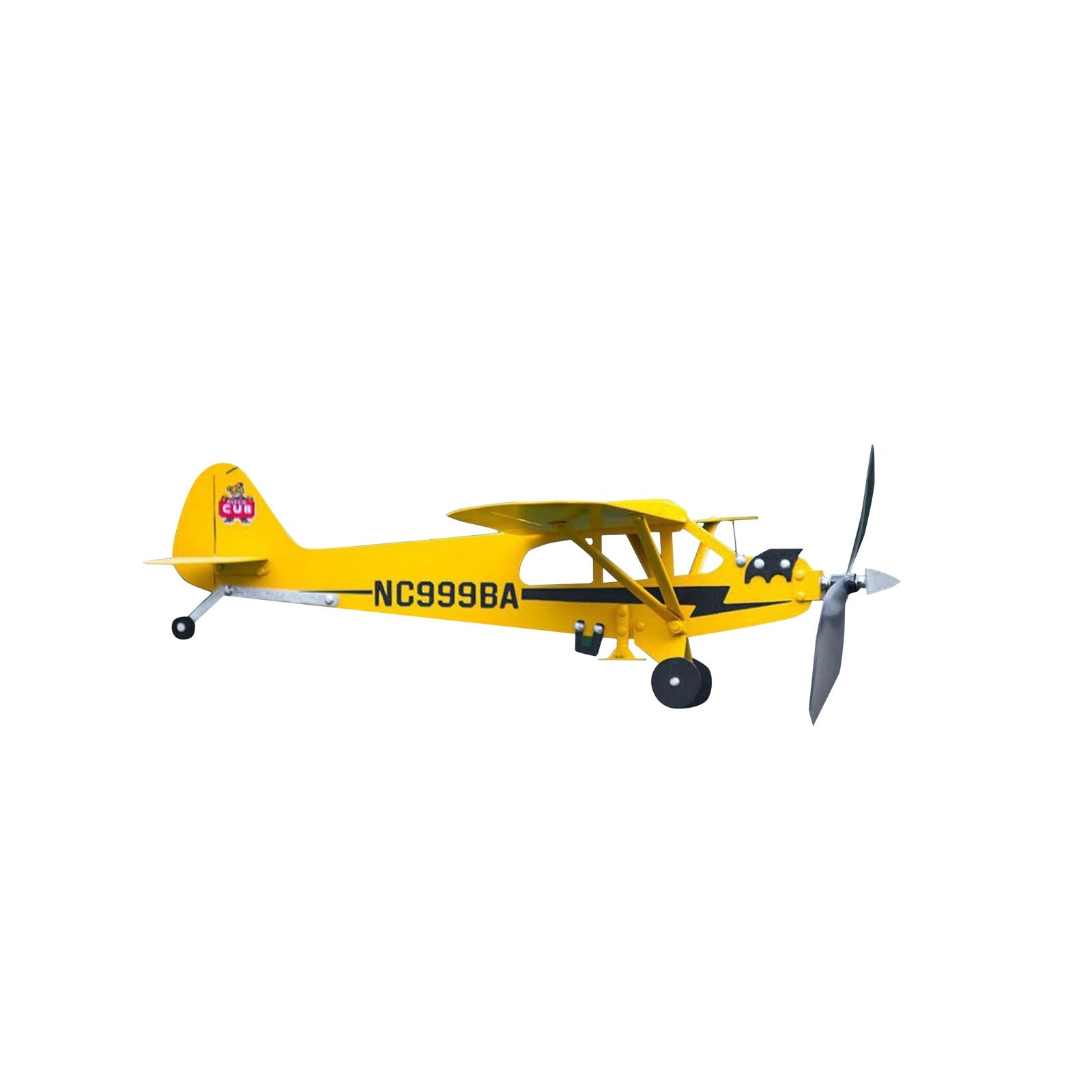 Garden Decoration Rotating Airplane Metal Yellow Airplane Windmill Aircraft Weather Vane