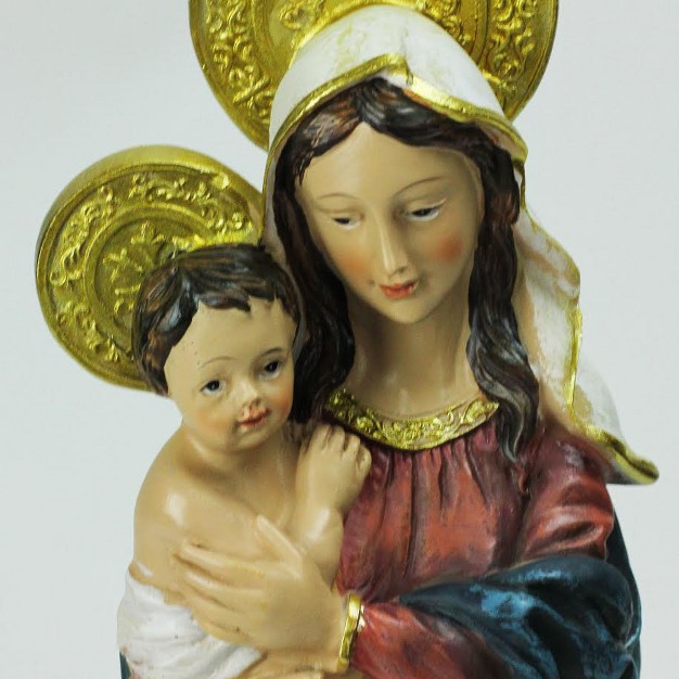 Virgin Mary With Baby Jesus Religious Christmas Nativity Table Top Figure