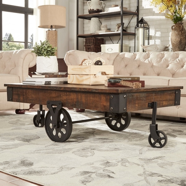 Myra Industrial and Rustic 47-inch Coffee Table by iNSPIRE Q Classic