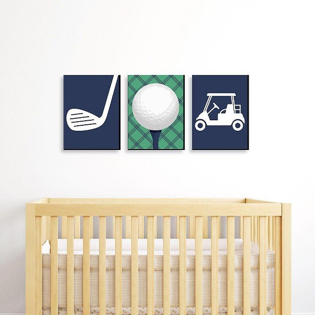 Big Dot Of Happiness Par tee Time Golf Sports Nursery Wall Art Kids Room Decor amp Game Room Home Decor 7 5 X 10 Inches Set Of 3 Prints