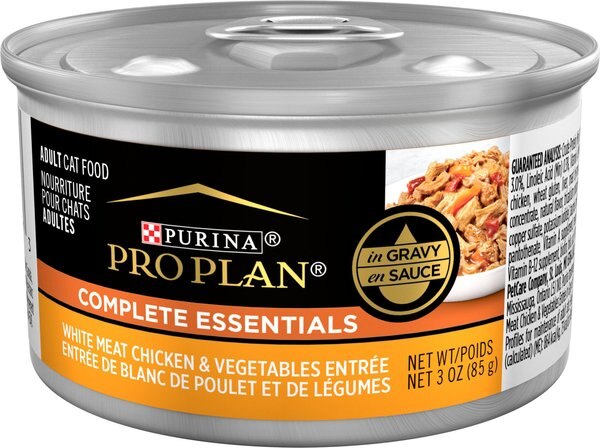 Purina Pro Plan Adult White Meat Chicken and Vegetable Entree in Gravy Canned Cat Food