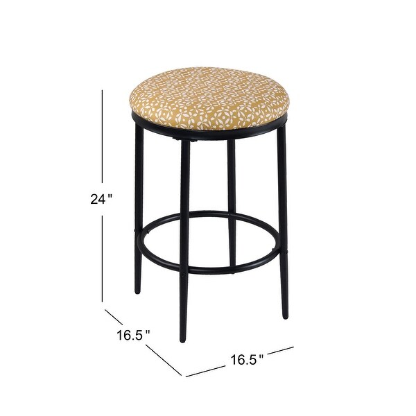 HomePop Upholstered Metal Barstool