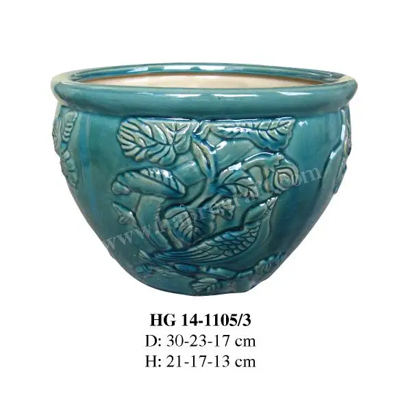 Vietnam new design garden ceramic flower pot with new color  home garden supplies (HG 14 1105/3)