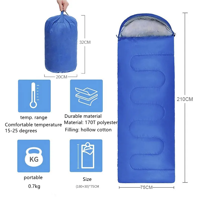 Shanghai 2022  envelope Sleeping BagLightweight Backpacking Sleeping Bag for Hiking and Camping Outdoors