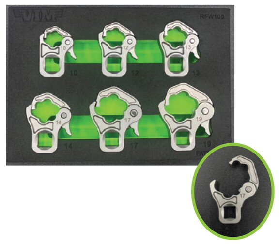 Vim Tools VIRFW100 Set Ratcheting Flare Nut Wrench...