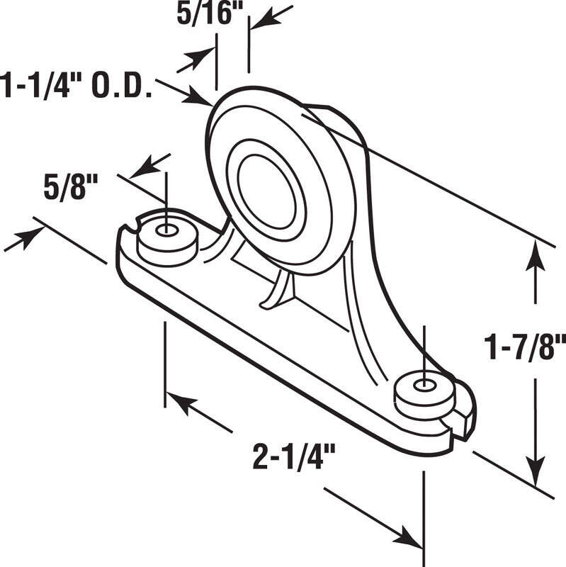 Prime-Line Mill Silver Steel Roller Assembly 2 pc