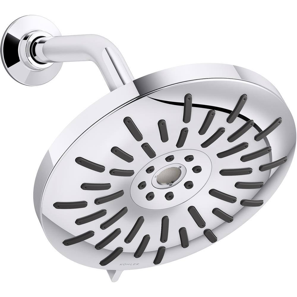 KOHLER Bellerose 3-Spray Patterns 1.75 GPM 8 in. Wall Mount Fixed Shower Head in Polished Chrome K-R24164-G-CP