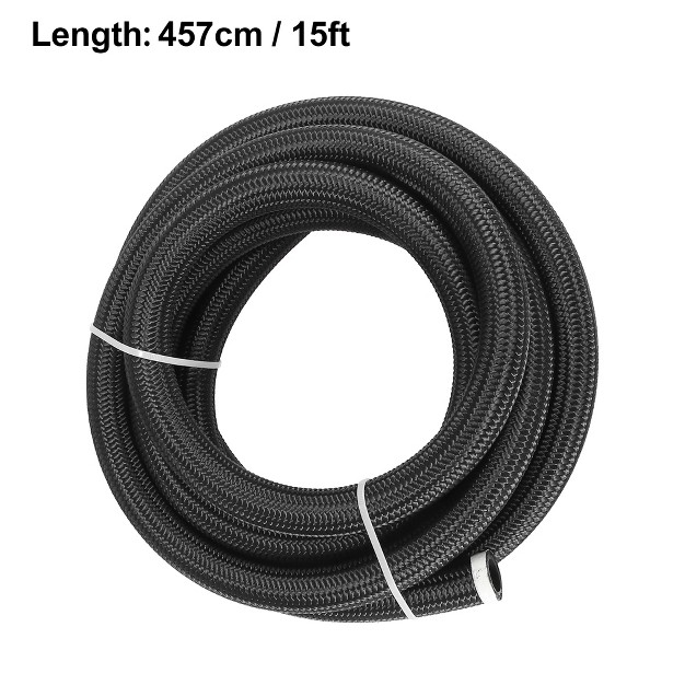 Universal Braided Nylon Stainless Steel Cpe Oil Fuel Gas Line Hose Black