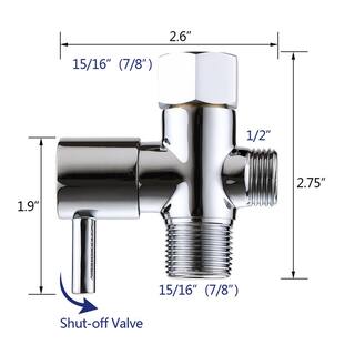 Tidoin Non- Electric Bidet Sprayer Bathroom Accessory Bidet Attachment with Hose in. Silver Mex-YDW1-565