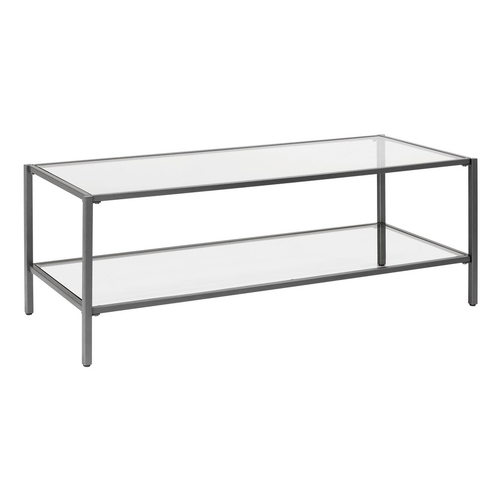 Carbon Loft Heimlich Metal/Glass Rectangle Coffee Table