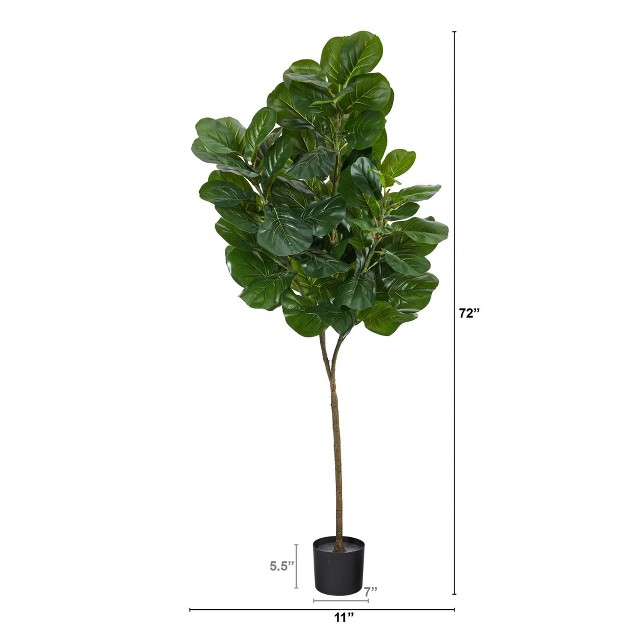 Nearly Natural 6-ft Fiddle Leaf Fig Artificial Tree