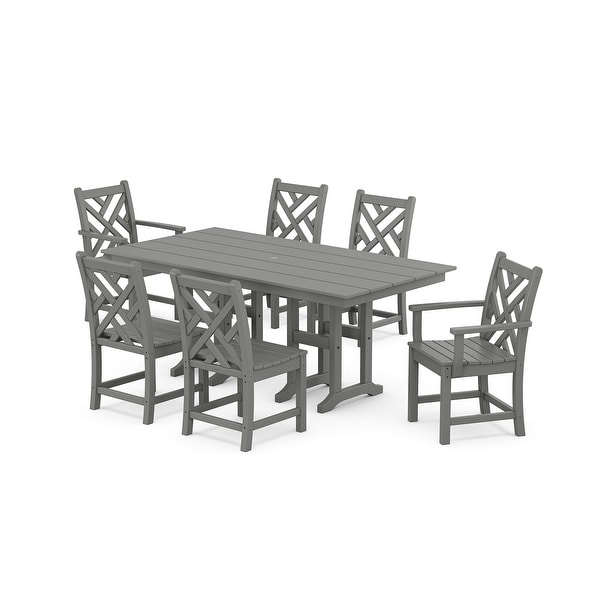 POLYWOOD Chippendale 7Piece Farmhouse Dining Set