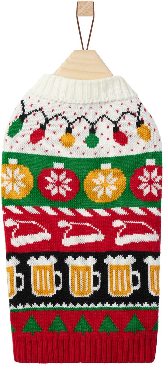 Frisco Striped Festive Dog and Cat Ugly Sweater