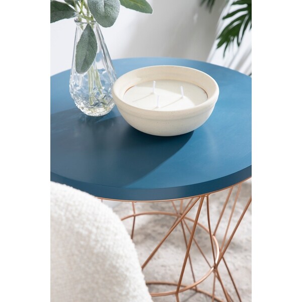 Kate and Laurel Mendel Round Metal End Table - 16x16x20