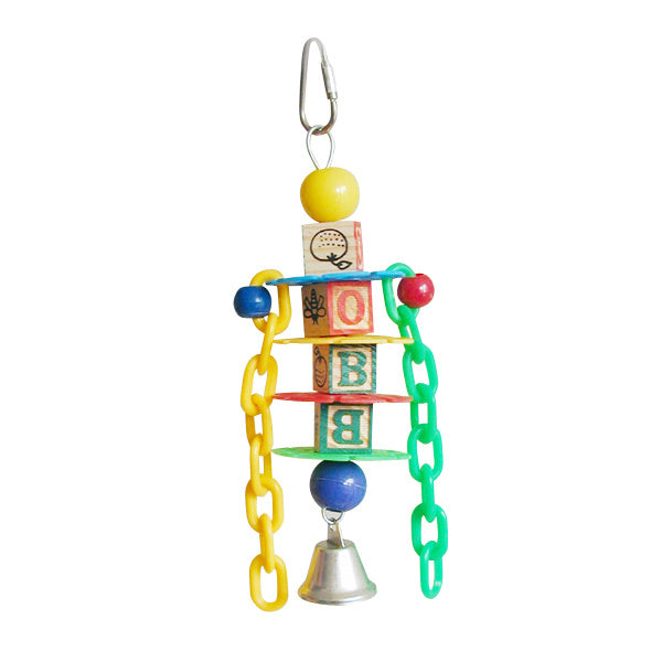 A  E Happy Beaks Petite Learning Blocks Bird Toy