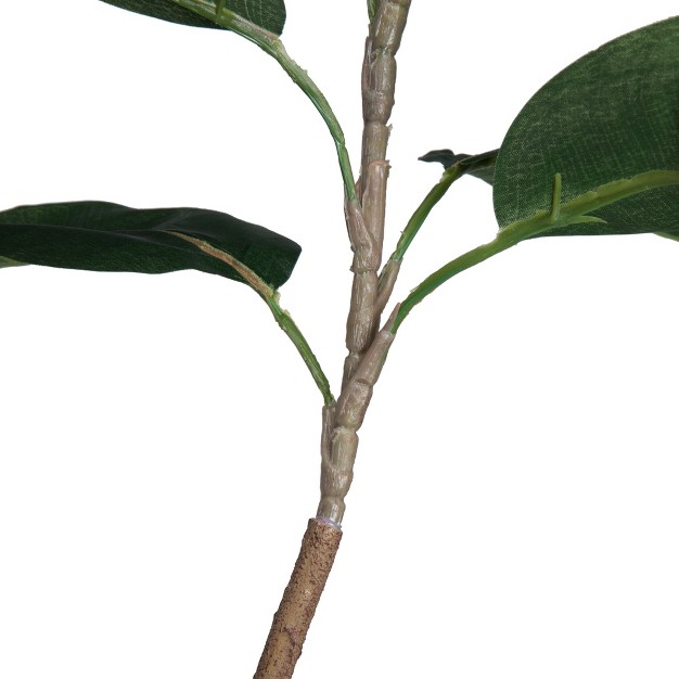 Vickerman Potted Artificial Green Rubber Tree