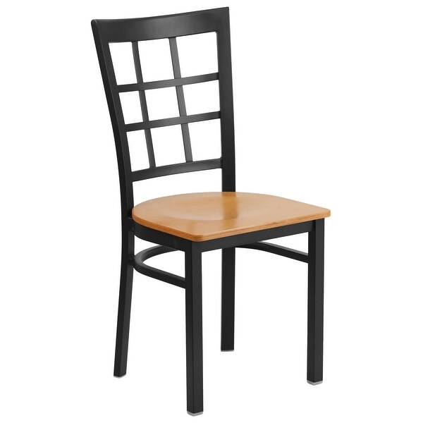 Steel Window Back Restaurant Chair - 16.5