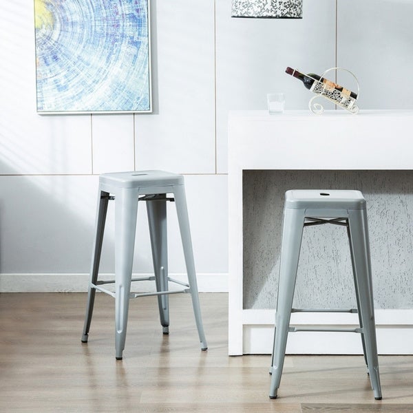 Carbon Loft Raven Stackable Metal Bar Stool