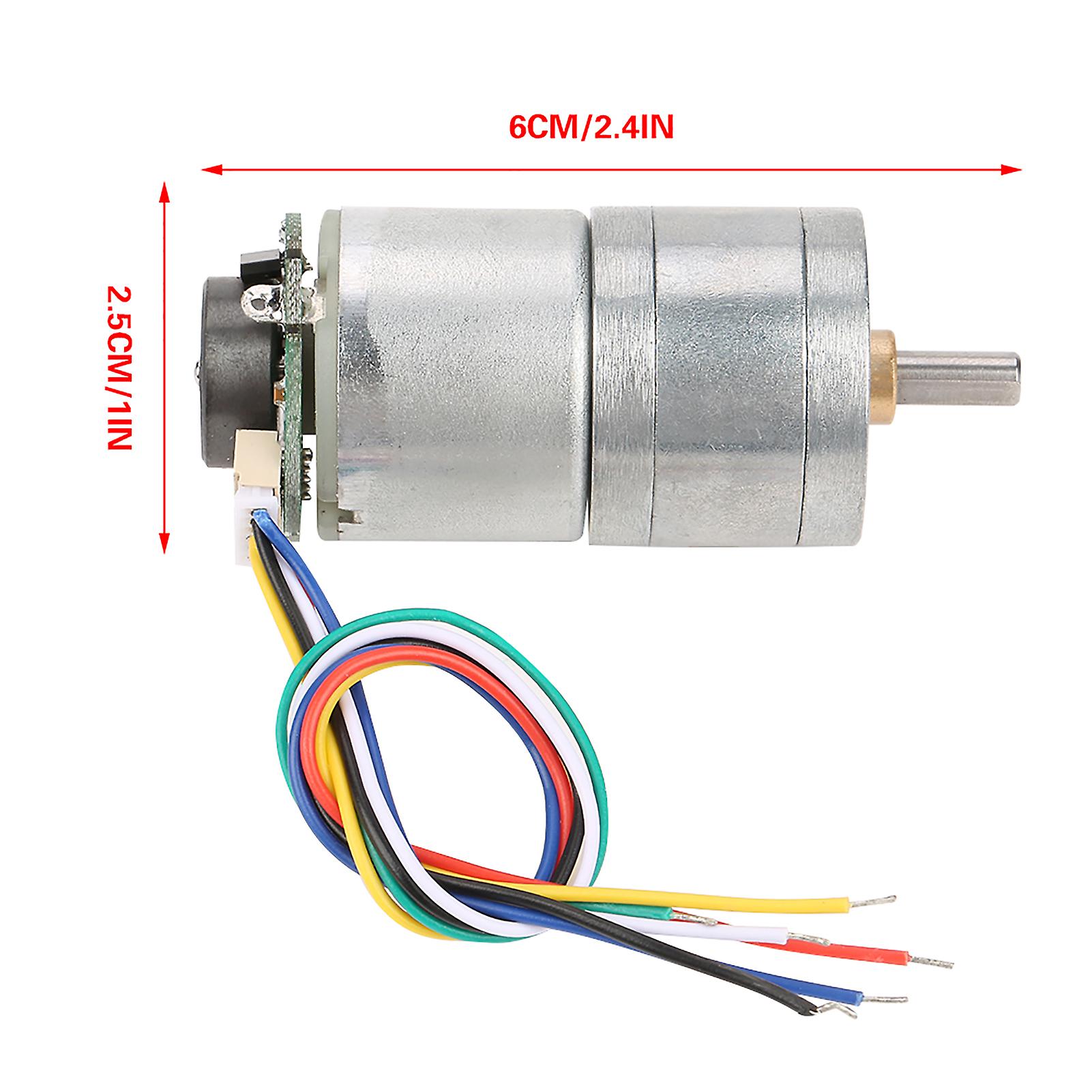 12v 25ga310128 Dc Encoder Gear Motor Metal Speed Reduction Motor (dc12v 70rmp)