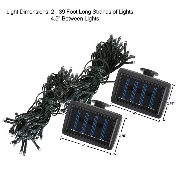 Pure Garden Solar Powered LED String Lights - White