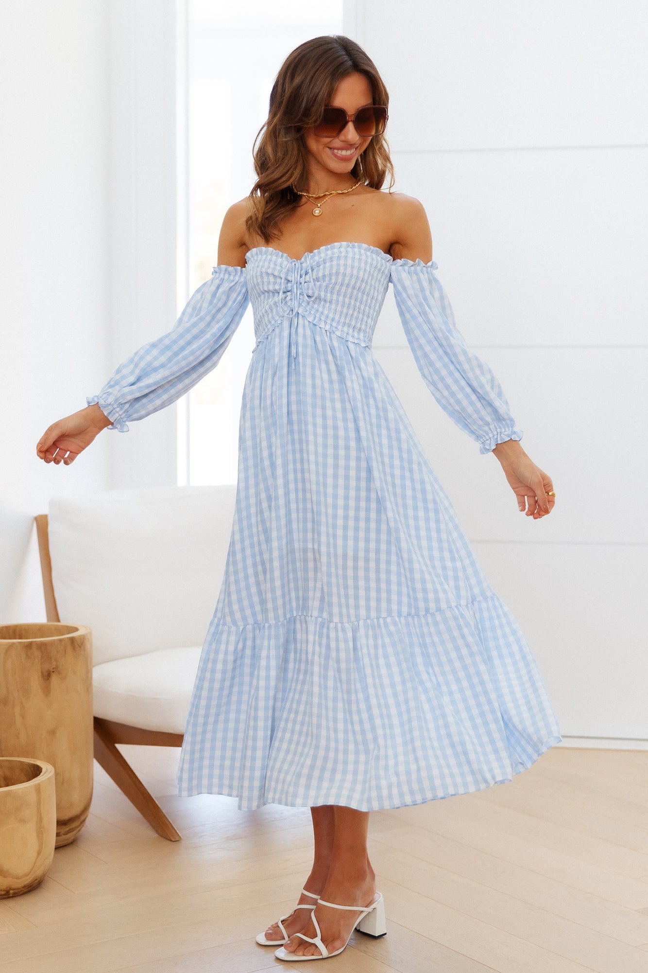 Kiss Me At Sunset Midi Dress Blue