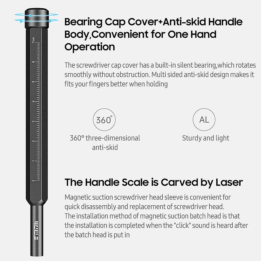 Jakemy 47pcs Multifunctional High Precision Screwdriver Bits and Socket Set Drive Socket Set Premium H4*28mm Cr-v Alloy Steel Slotted Torx Star Hexagon