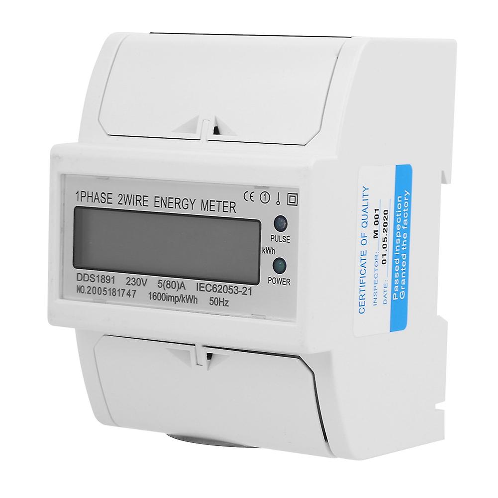 2p Single Phase Din Rail Meter Largescreen Multifunction No Backlight Smart Energy Tool Dds1891