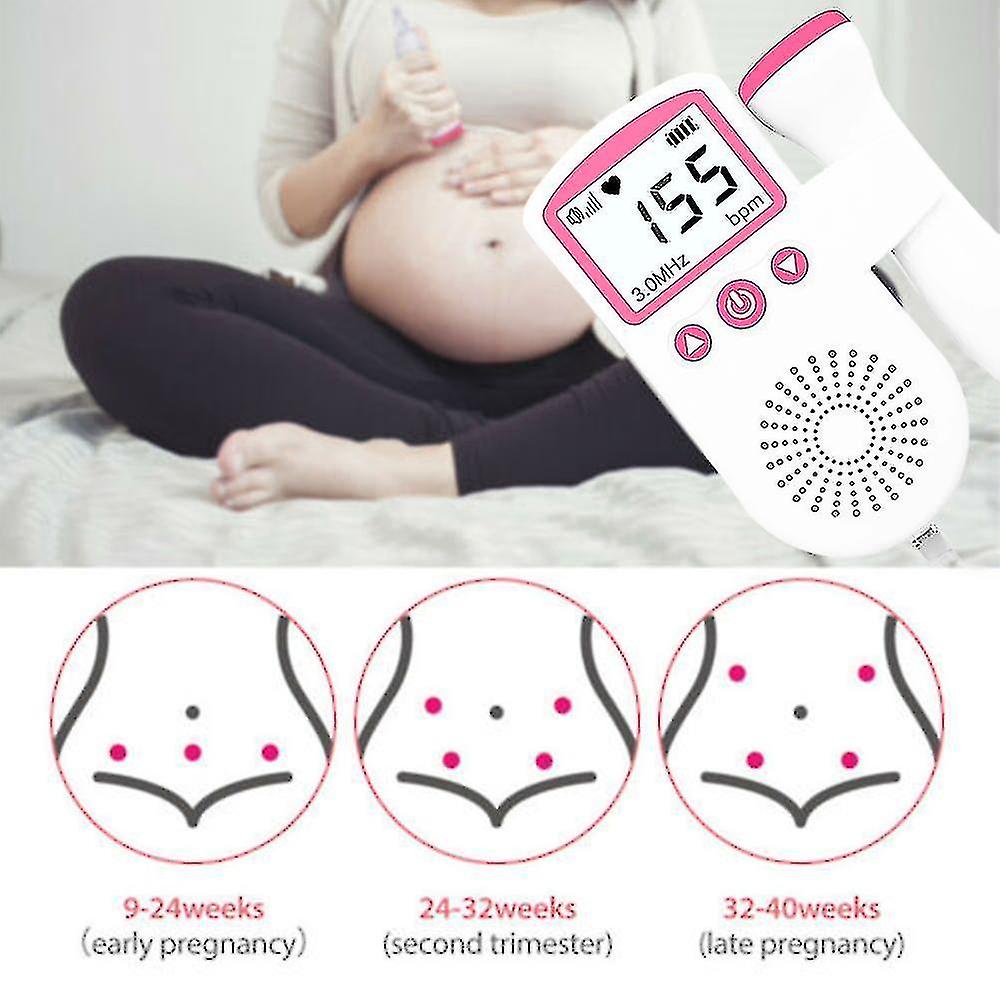 3.0mhz Doppler Fetal Heart Rate Heartbeat Monitor Battery Powered Detector