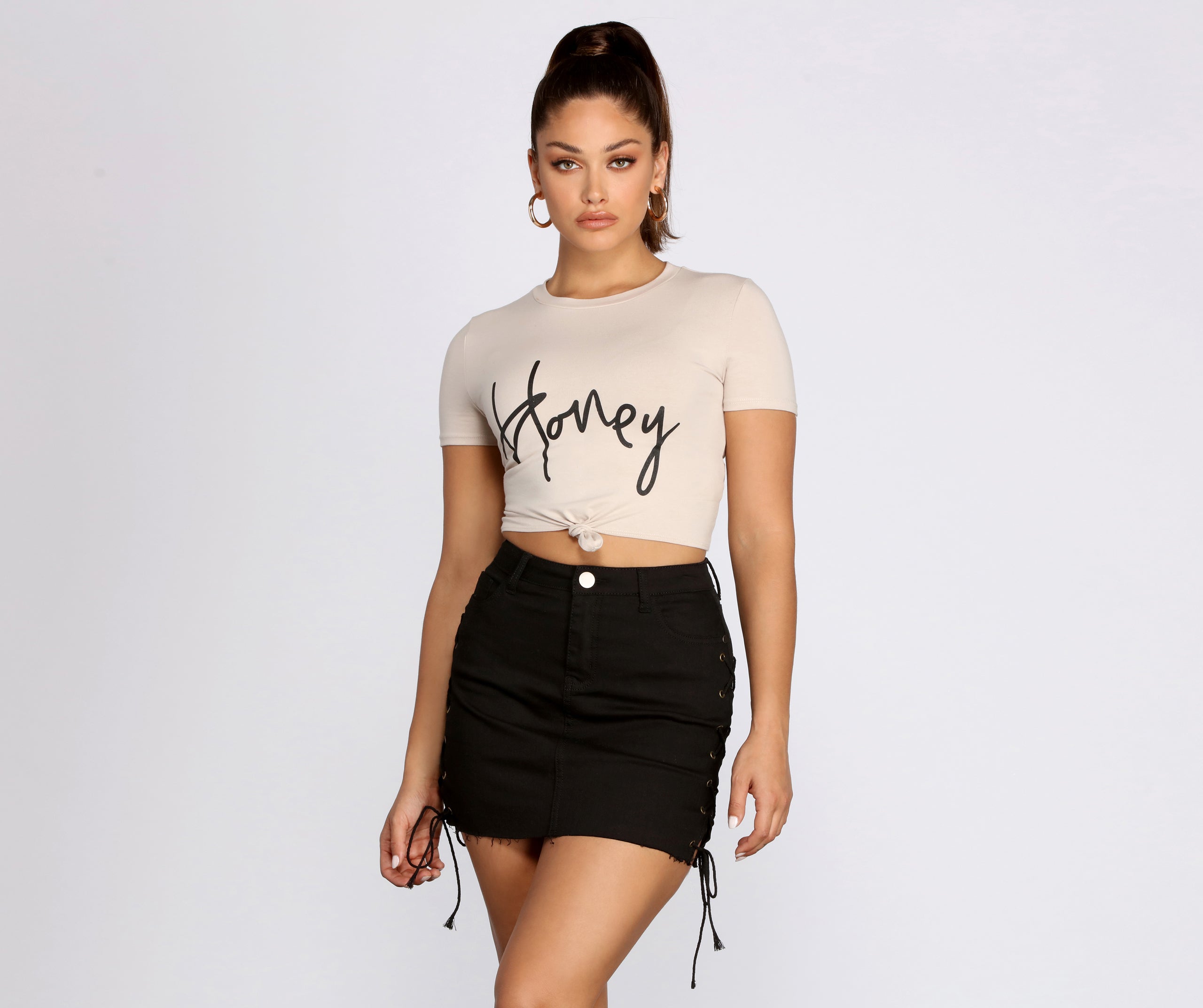 Honey Knot Front Tee