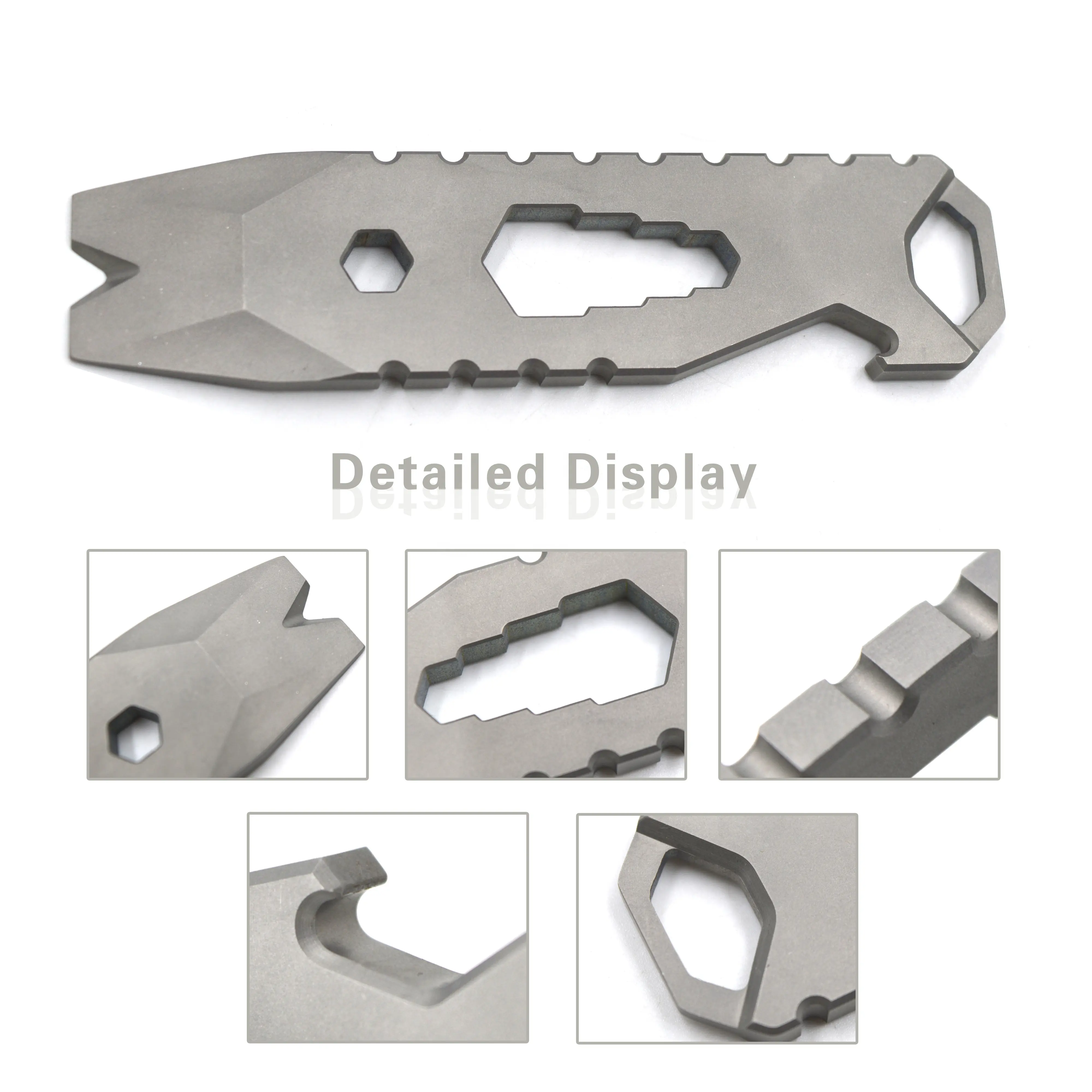 High Strength Customized Titanium Pry Bar EDC Multi Tools Survival Bottle Opener