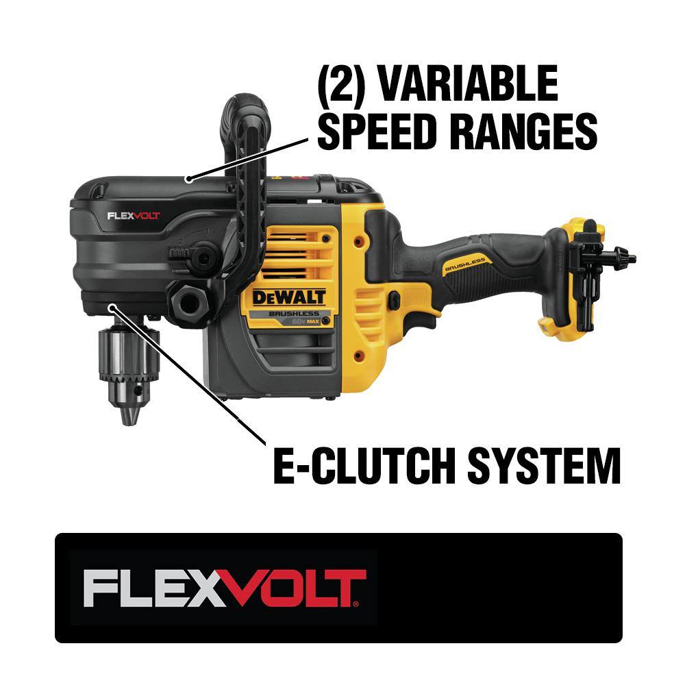 DW FLEXVOLT 60V MAX Cordless Brushless 12 in. Stud and Joist Drill with E-Clutch (Tool Only) DCD460B