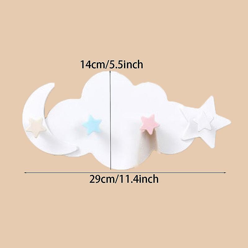 Adhesive Hooks Cute Dercorative Cloud Star Moon Wall Hooks Hanging Coat Key Bag Hat Bathroom Robe Towel Home Decor