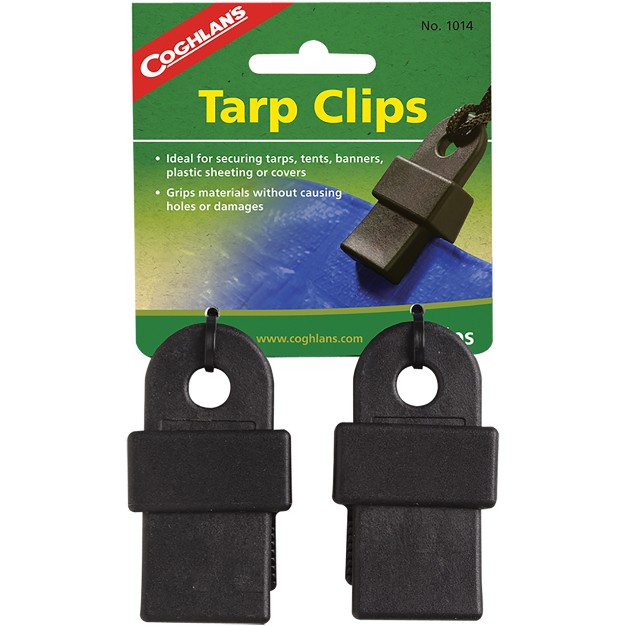 Coghlan x27 s Tarp Clips 2 pack Black